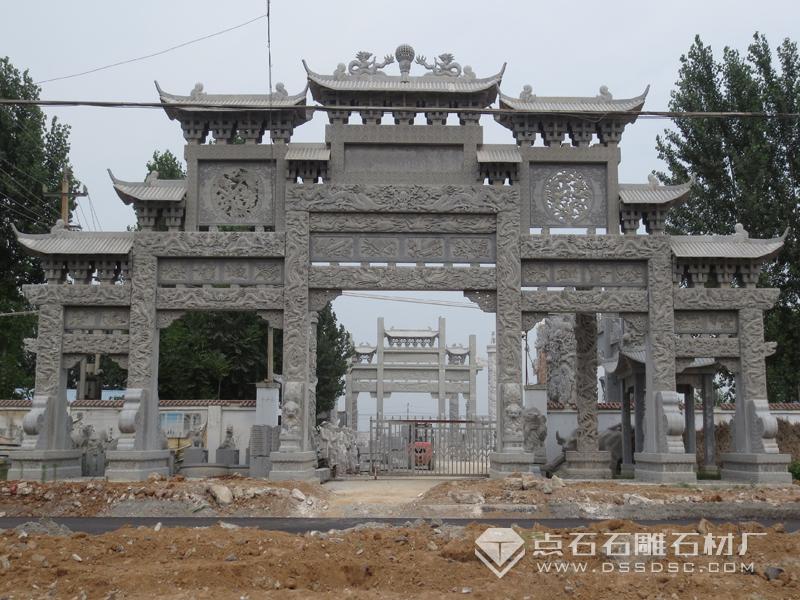 五門(mén)九樓青石石牌樓